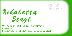 nikoletta stagl business card